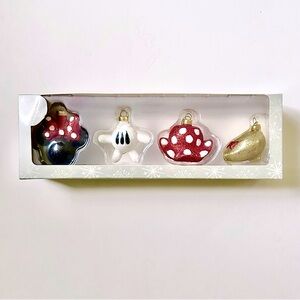 Disney Parks Minnie Mouse Body Parts Glitter Christmas Holiday Ornament Set